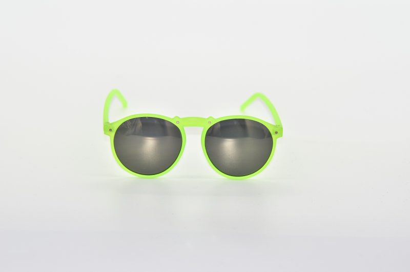 Green Round Party Sunglasses - Leon front