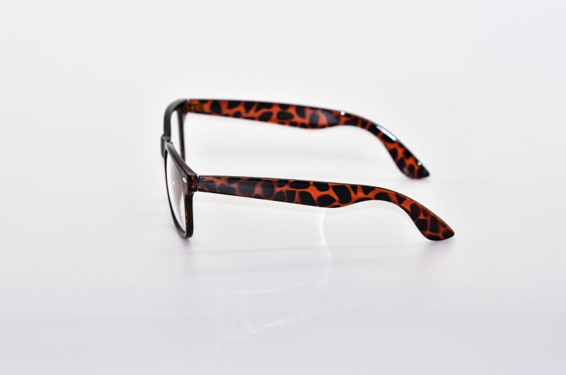 Classic Clear Lens Glasses - Tortoise side