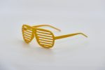 Alice - Yellow Shutter Shades Party Sunglasses