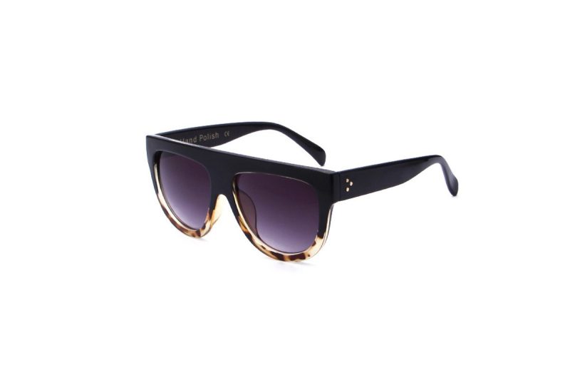 images Vanderpump - Black Tort Flat Top Sunglasses