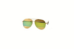 Kris -Silver stripe Aviator Sunglasses