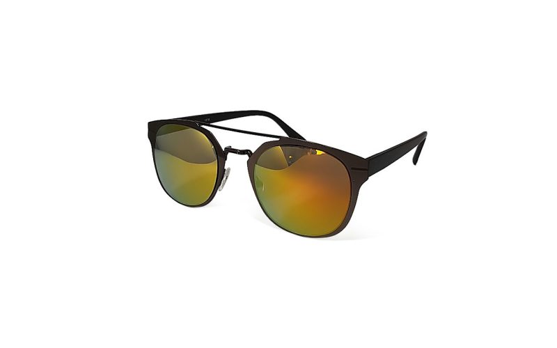 images Retro Cross Bar Sunglasses - Black Orange RV Side