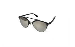 Retro Cross Bar - Black Silver Sunglasses