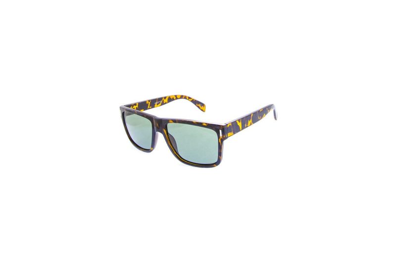 images Flat Top Glass Lens Sunglasses - Tort