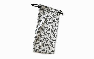 Soft Sunglasses Pouch - White Zebra Print
