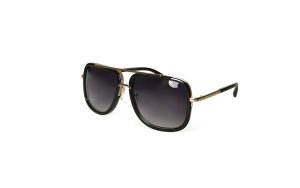 Knox - Black & Gold Oversized Aviator Sunglasses