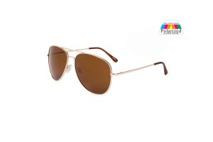 Pilot Aviator Sunglasses - Gold Polarised