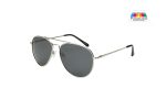 Pilot Aviator Sunglasses - Silver Polarised