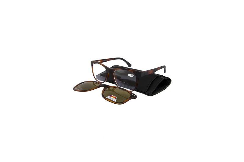 Classic Tortoise Reading Glasses +1.50 & Clip on - Black