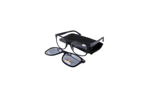 Classic Tortoise Reading Glasses +1.50 & Clip on - Black