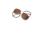Sean - Gold brown Clip on Sunglass