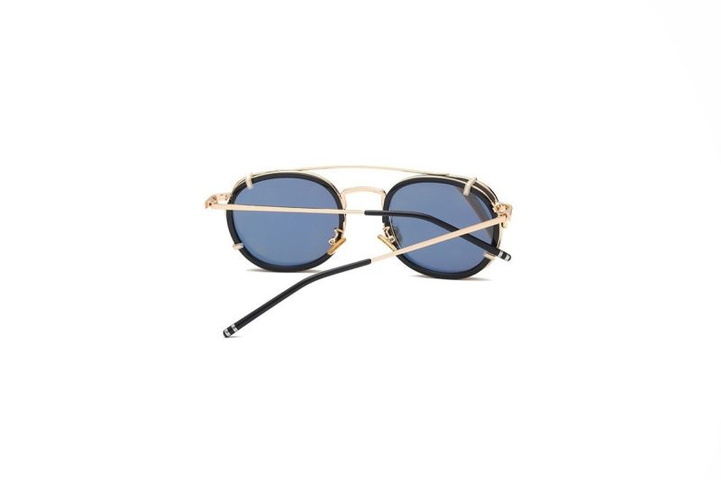 Sean - Gold brown Clip on Sunglass