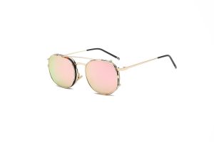 Sean - Rose Gold RV Clip on Sunglass
