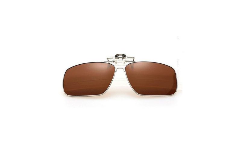 images Donny - Large Polarized Clip-on Sunglasses - Brown