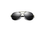 Cogan - Premium Gold Black Polarised Aviators front