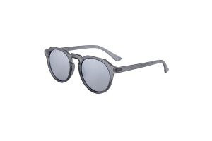 Cancun Grey Mirror Polarised Round Sunglasses