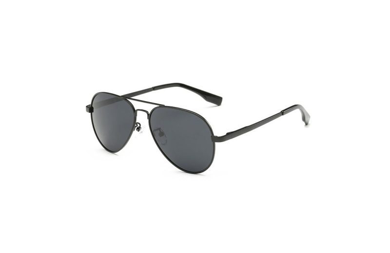 Premium Kids Polarised Aviator Black