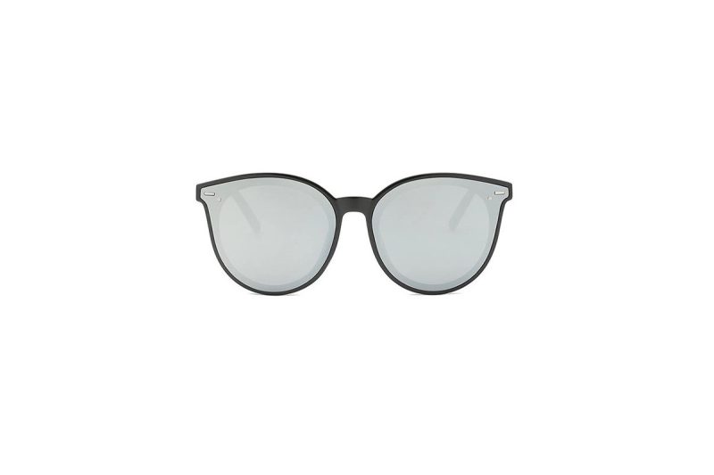 Bold Betty - Black Mirror Polarised Round Women's Sunglasses