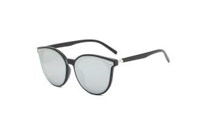 Bold Betty - Black Mirror Polarised Round Women's Sunglasses