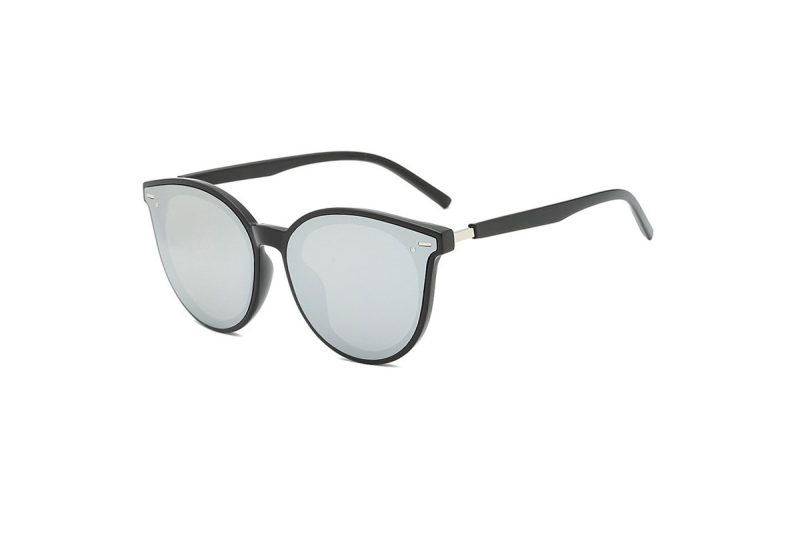 Bold Betty - Black Mirror Polarised Round Women's Sunglasses