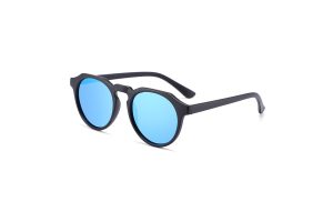 Cancun Sky Blue RV Polarised Round Sunglasses
