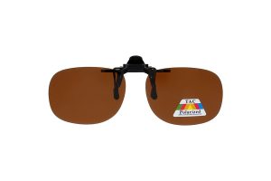 Mr Miyagi – Polarised Clip on Brown Aviators Small
