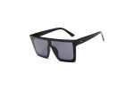 Jagger - Black Oversized Flat Top Sunglasses