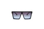 Jagger - Black Haze Oversized Flat Top Sunglasses