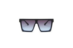Jagger - Black Haze Oversized Flat Top Sunglasses
