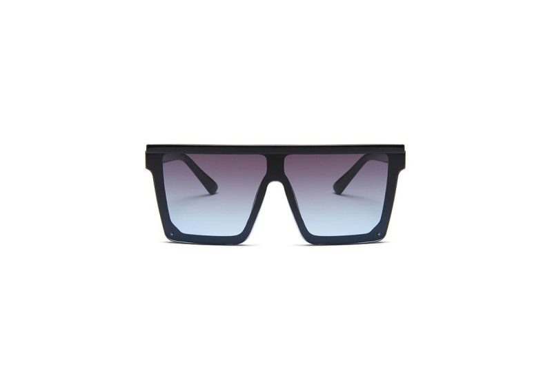Jagger - Black Haze Oversized Flat Top Sunglasses