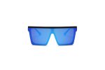 Jagger - Black Blue RV Oversized Flat Top Sunglasses