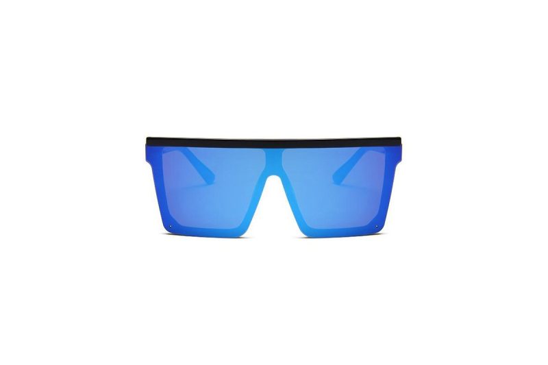 images Jagger - Black Blue RV Oversized Flat Top Sunglasses