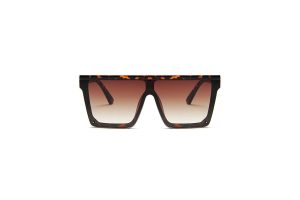 Jagger - Tort Oversized Flat Top Sunglasses