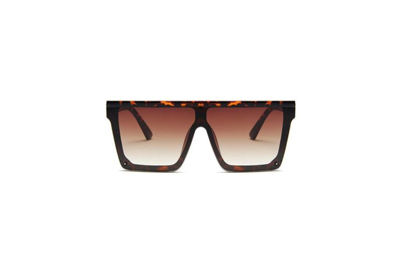 images Jagger - Tort Oversized Flat Top Sunglasses