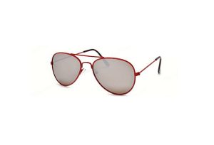 Neon Red RV Kids Aviator Sunglasses