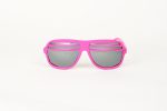 Kanye - Shutter Shades - Pink Mirror Party Sunglasses front