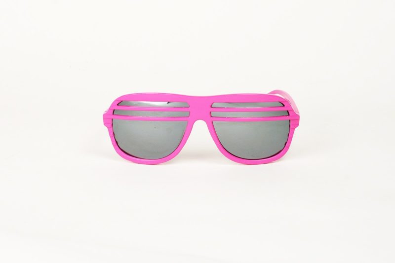Kanye - Shutter Shades - Pink Mirror Party Sunglasses front