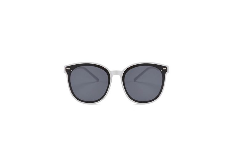 Bold Betty - Cream Round Polarised Sunglasses