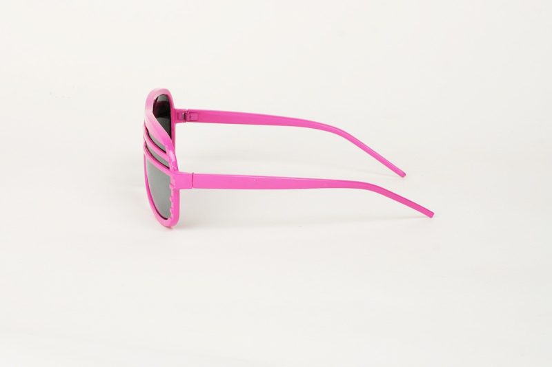 Kanye - Shutter Shades - Pink Mirror Party Sunglasses side