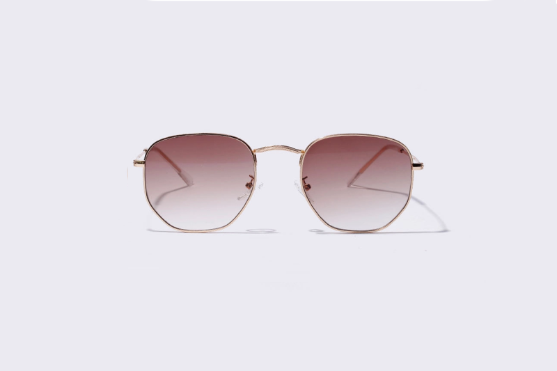Mila - Brown Round Light Lens Sunglasses for Women
