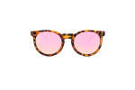 Skylar - Tort Pink RV Polarised Round Wood Sunglasses