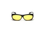 Yellow Low Light Fit over glasses - Black