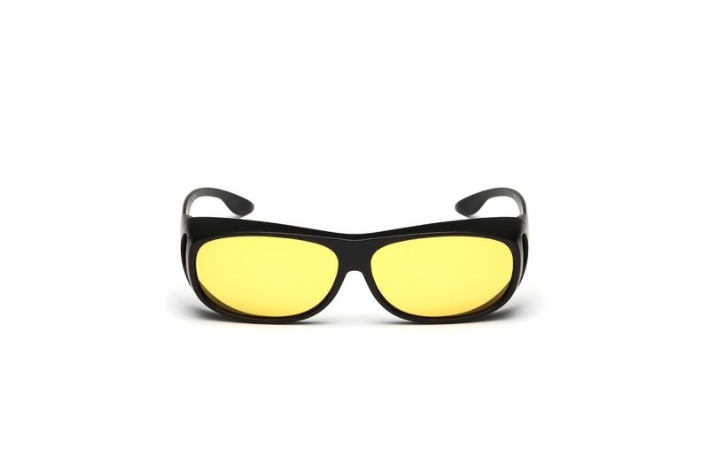 Yellow Low Light Fit over glasses - Black