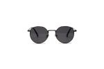 Harlow Black - Vintage Black Round Metal Sunglasses 2