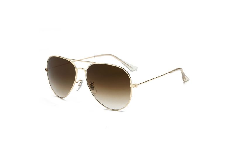 images Hudson - Gold Brown Aviator Sunglasses