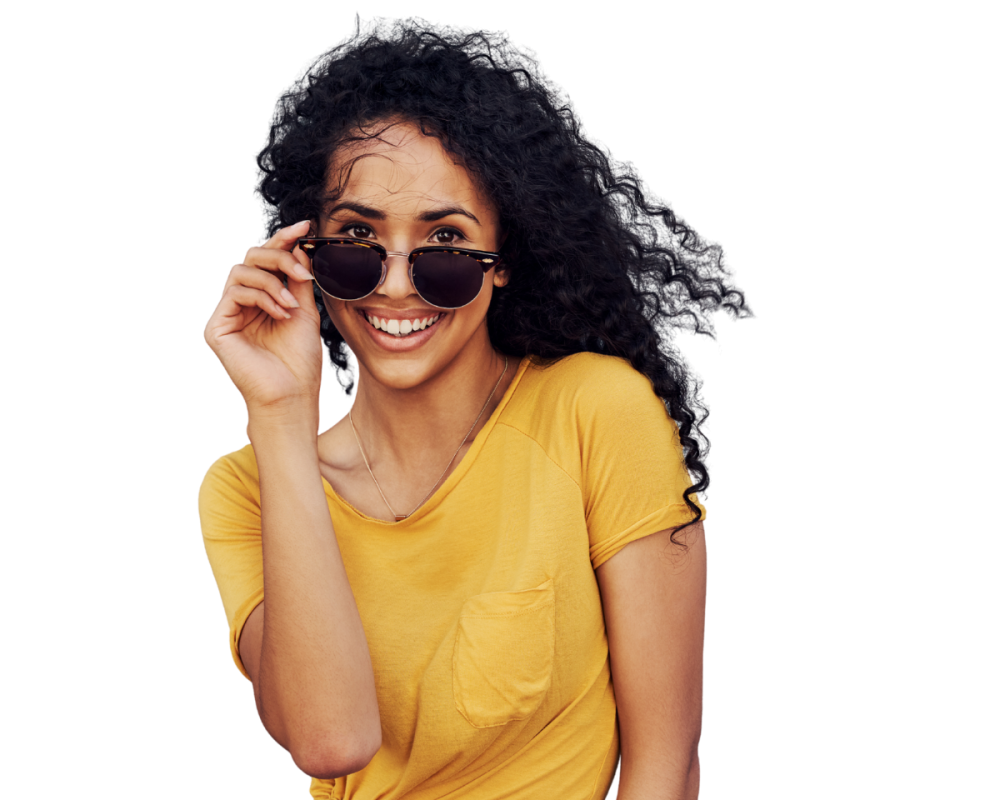Yellow Shirt Sunglasses model for sunnies.com.au