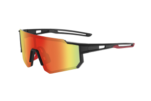 Raptor Polarised Sports Sunglasses Black/Flame