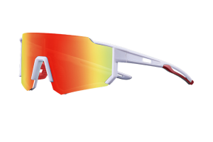 Raptor Polarised Sports Sunglasses White/Flame