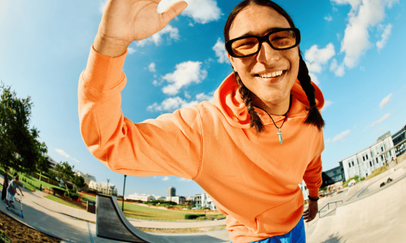 Sunnies.com.au person with a skateboard